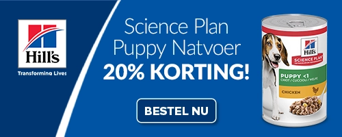 Al het Science Plan Puppy natvoer met 20% korting